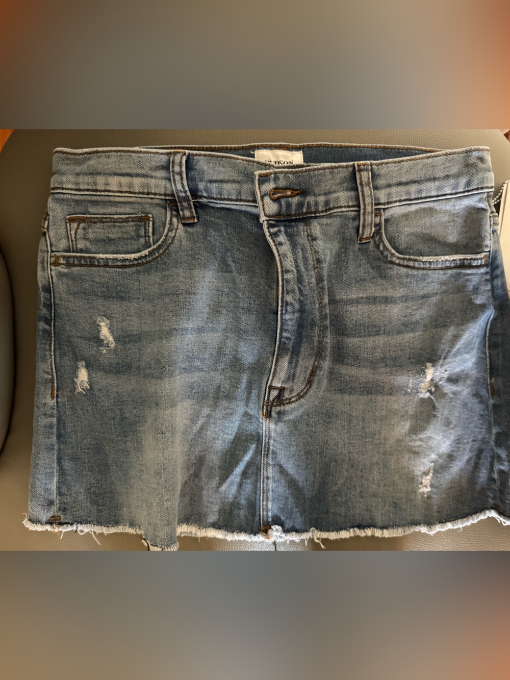 Hudson Vivid Light Blue Denim Mini Skirt size 27